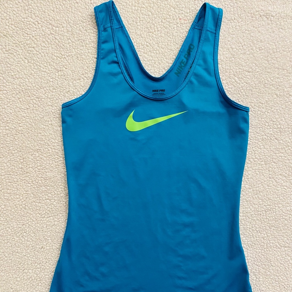 Nike Pro Women’s Small Tank Blue/Green -Never Worn